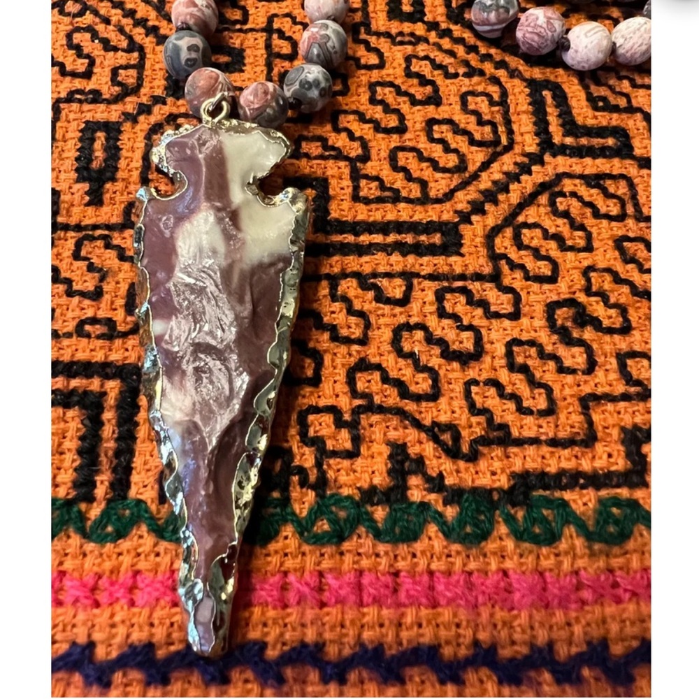 Red jasper beaded mala
